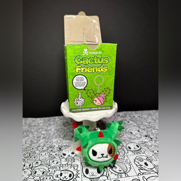 Tokidoki Green Cactus Plush Bag Charm/Key Chain - Picture 11 of 12